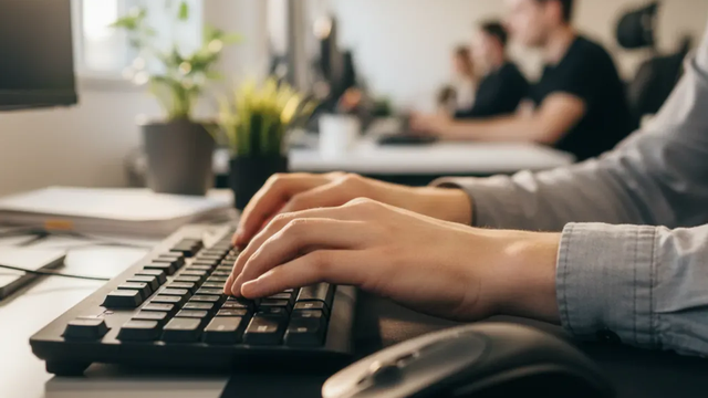 Mensen werken in kantoor